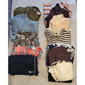 13 Women's Sz Large Clothing Items Mixed Styles & Brands For 1 Low Price *READ
